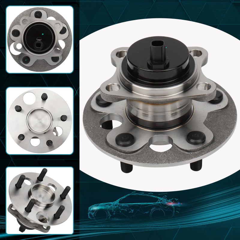 IRONTEK 512418X2 Rear Wheel Hub and Bearing Assembly Compatible for Scion 2008-2015 xB 2.4L L4; 5 Lugs W/ABS 1PCS Wheel Bearing and Hub - Image 3
